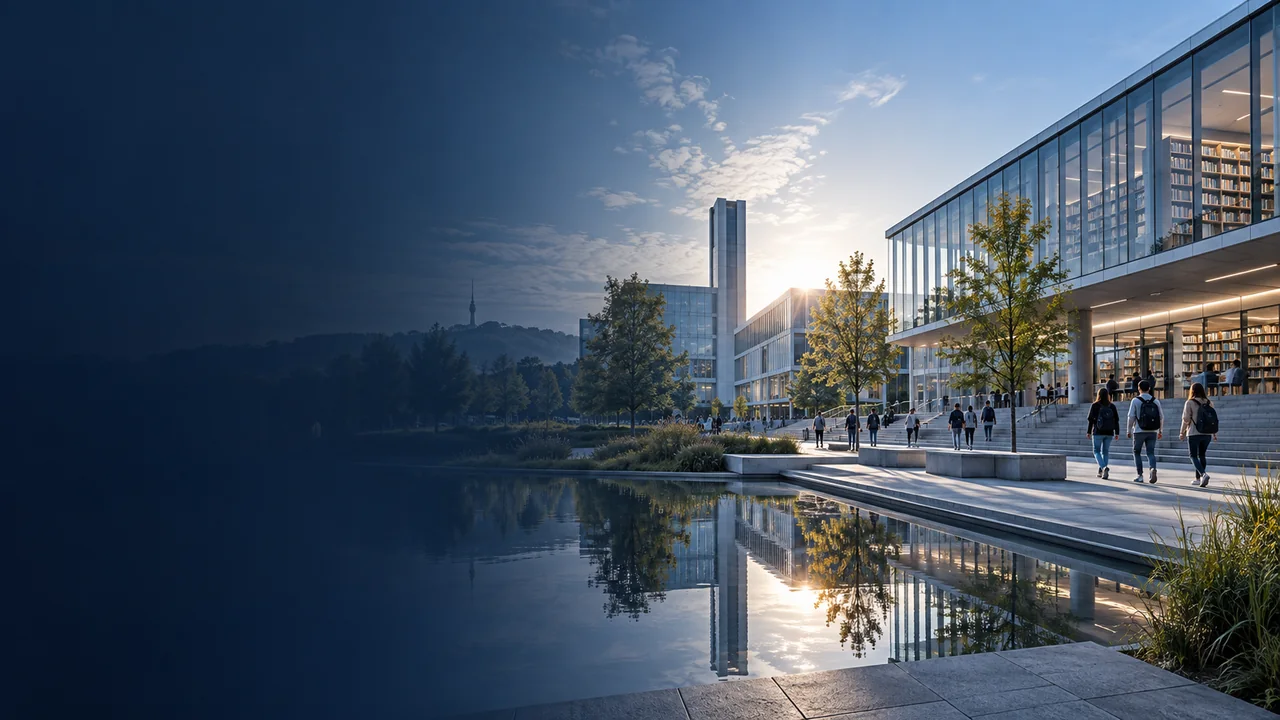 Moderne Forschungsuniversität Campus in Deutschland