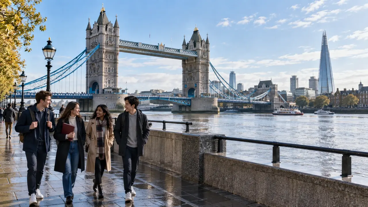 Londra Tower Bridge ve Thames Nehri
